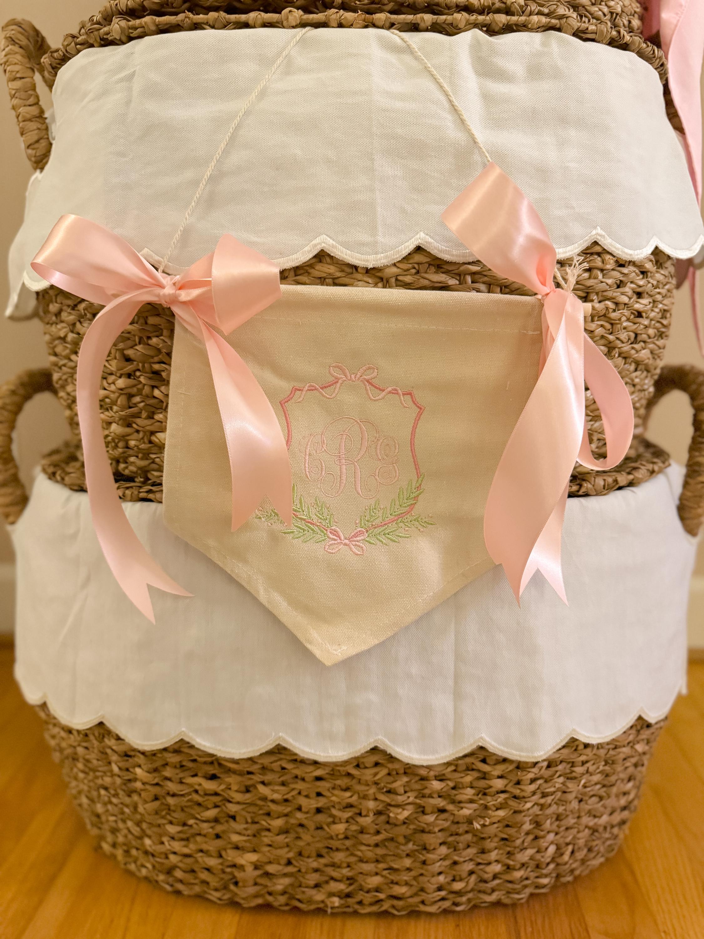 Custom Monogram Baby Crest Sign