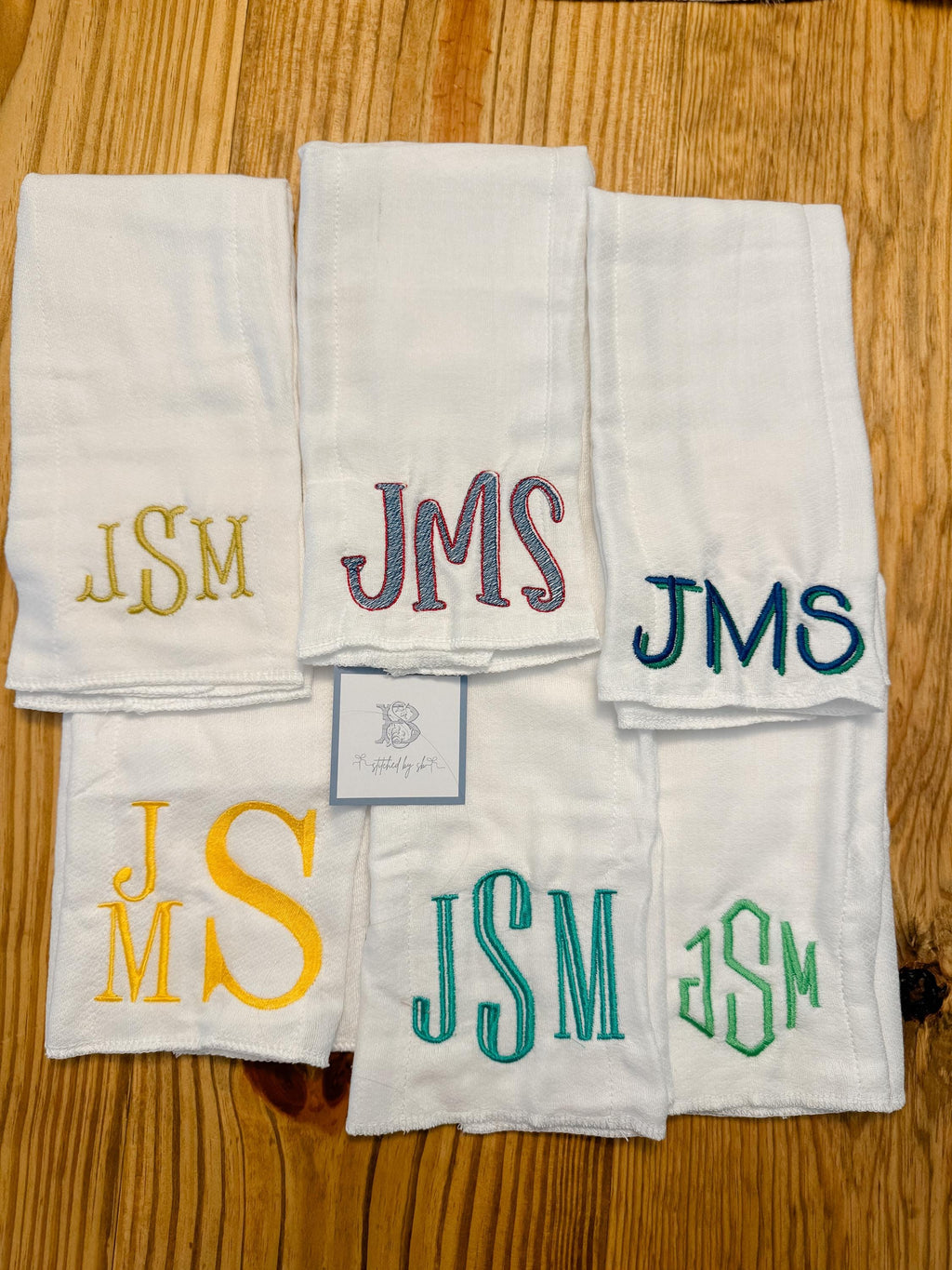 Custom Embroidered Burp Cloths