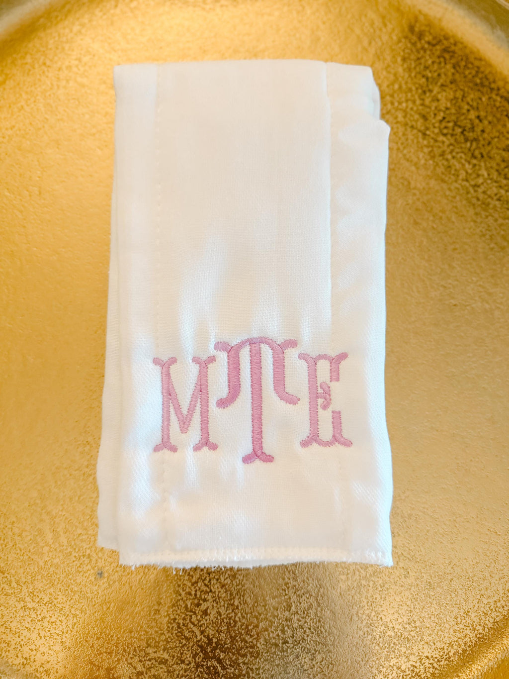 Custom Embroidered Burp Cloths
