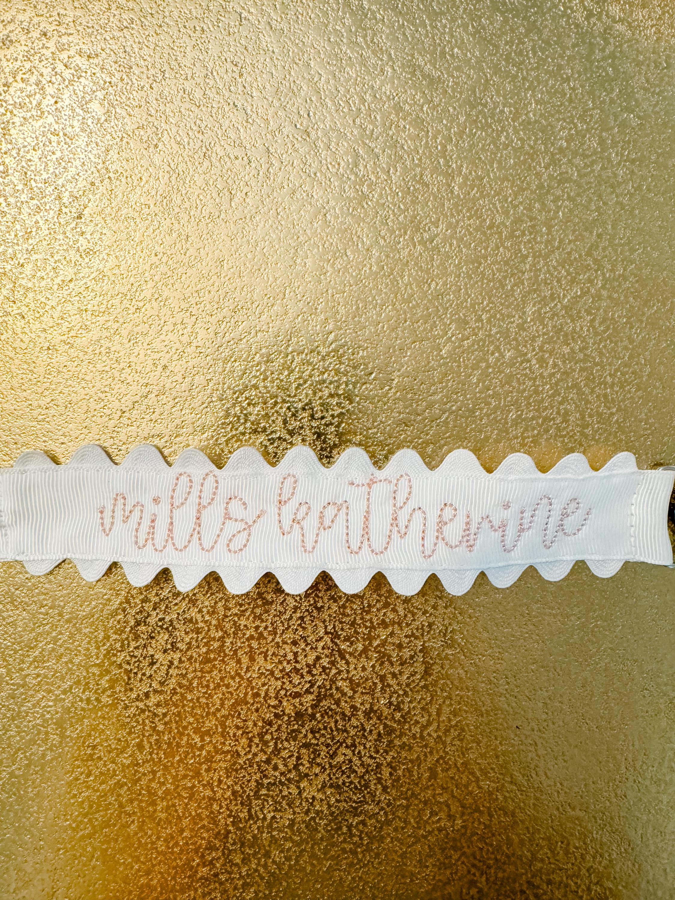 Monogrammed Pacifier Clip, Baby Shower Gift