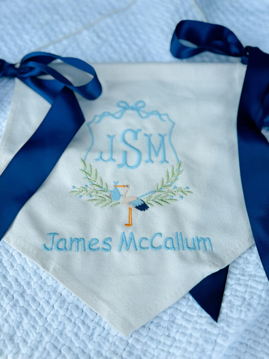 Custom Monogram Baby Crest Sign