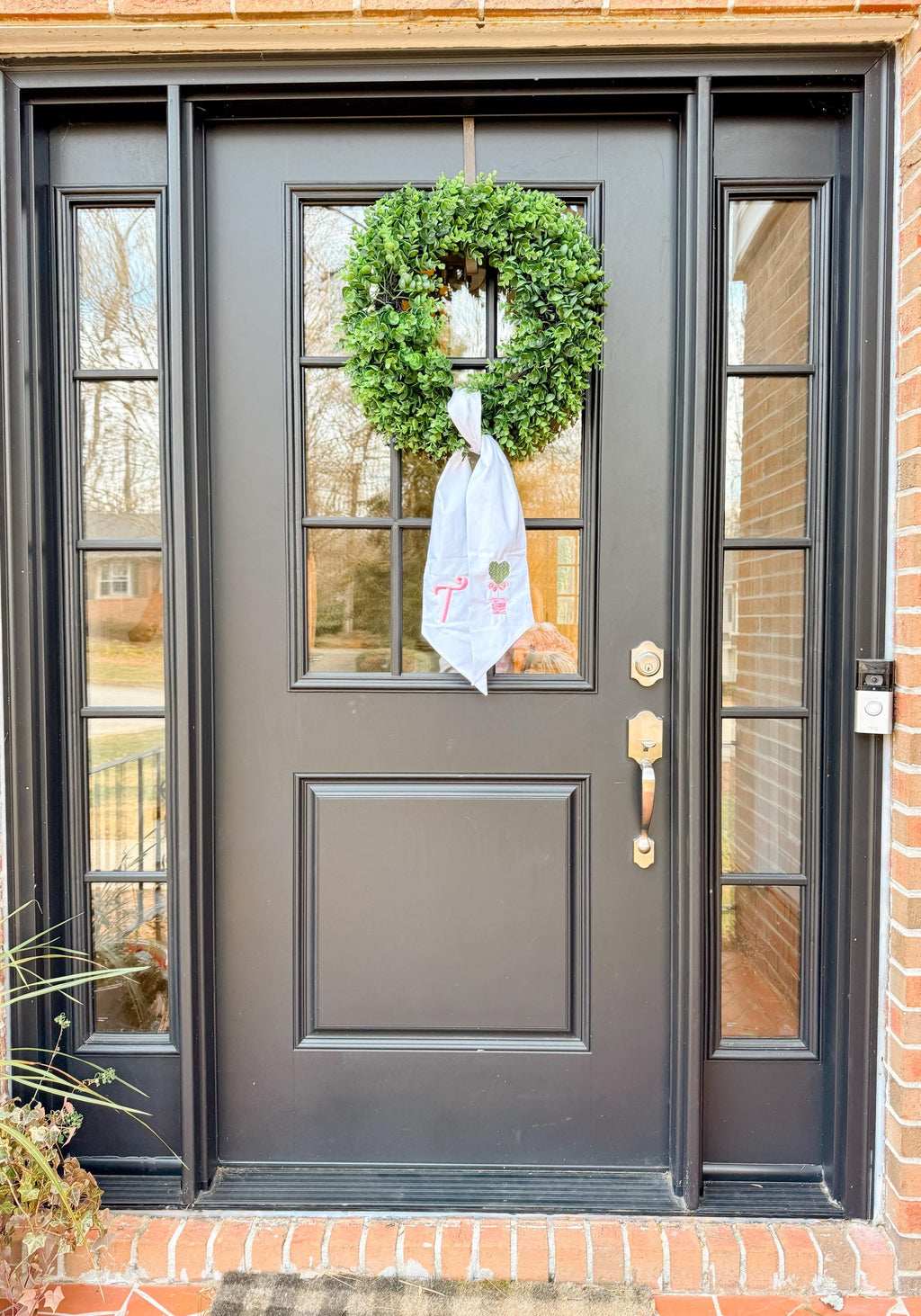 Custom Embroidered Wreath Sash
