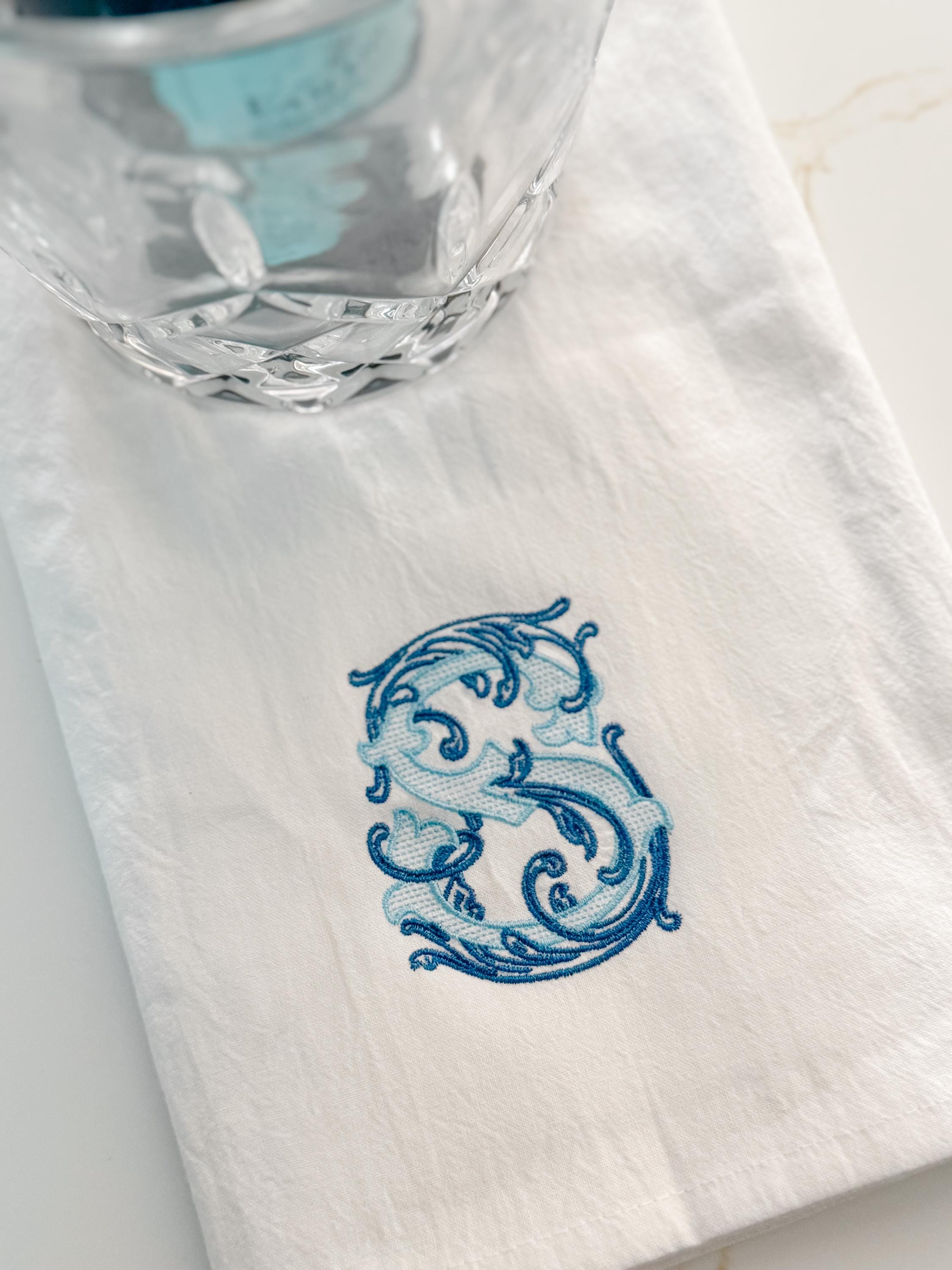Custom, Embroidered Tea Towel