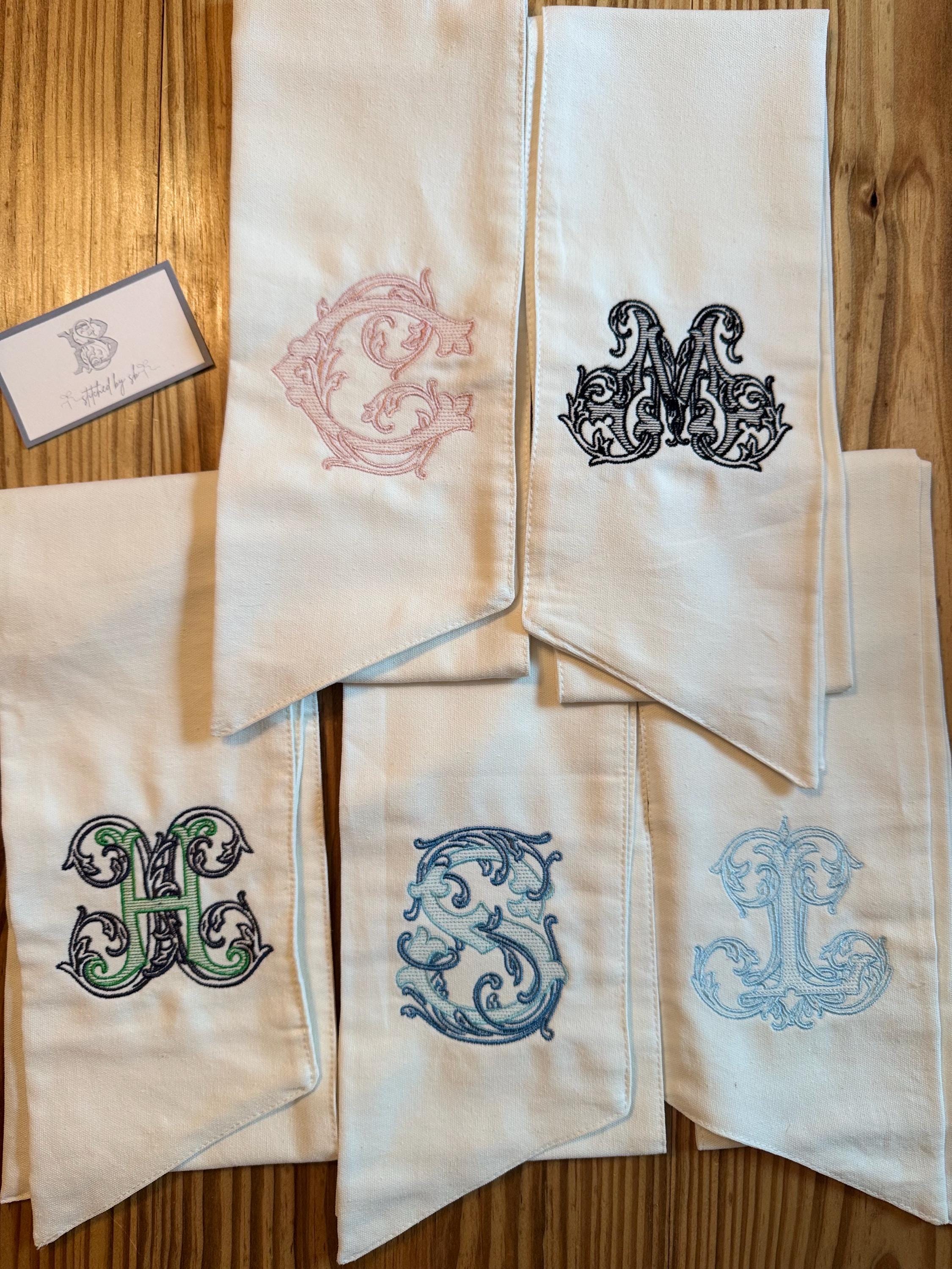 Custom Embroidered Wreath Sash
