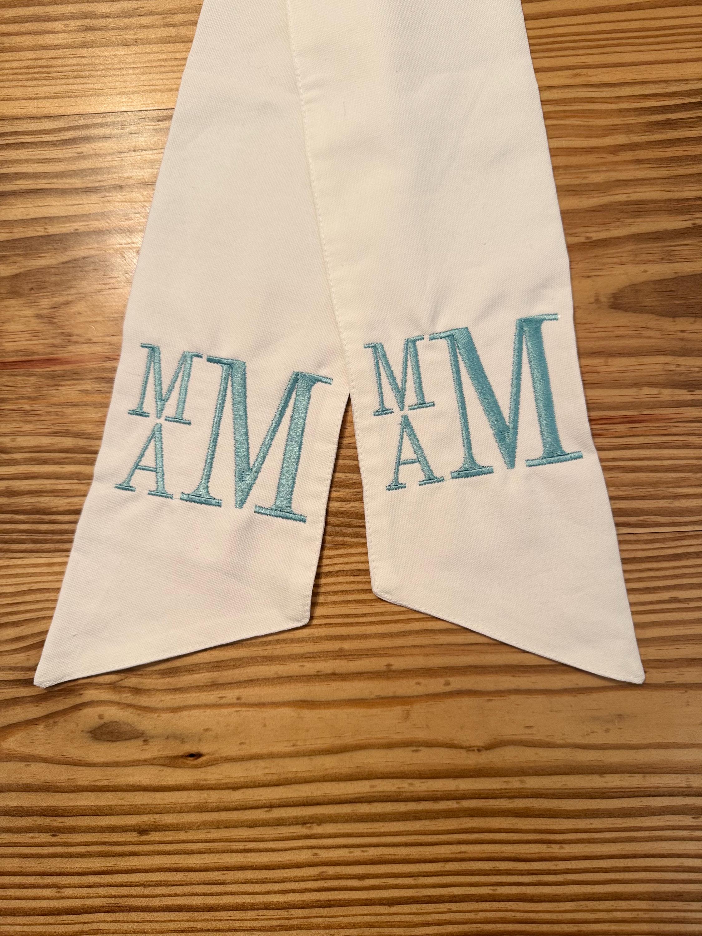 Custom Embroidered Wreath Sash