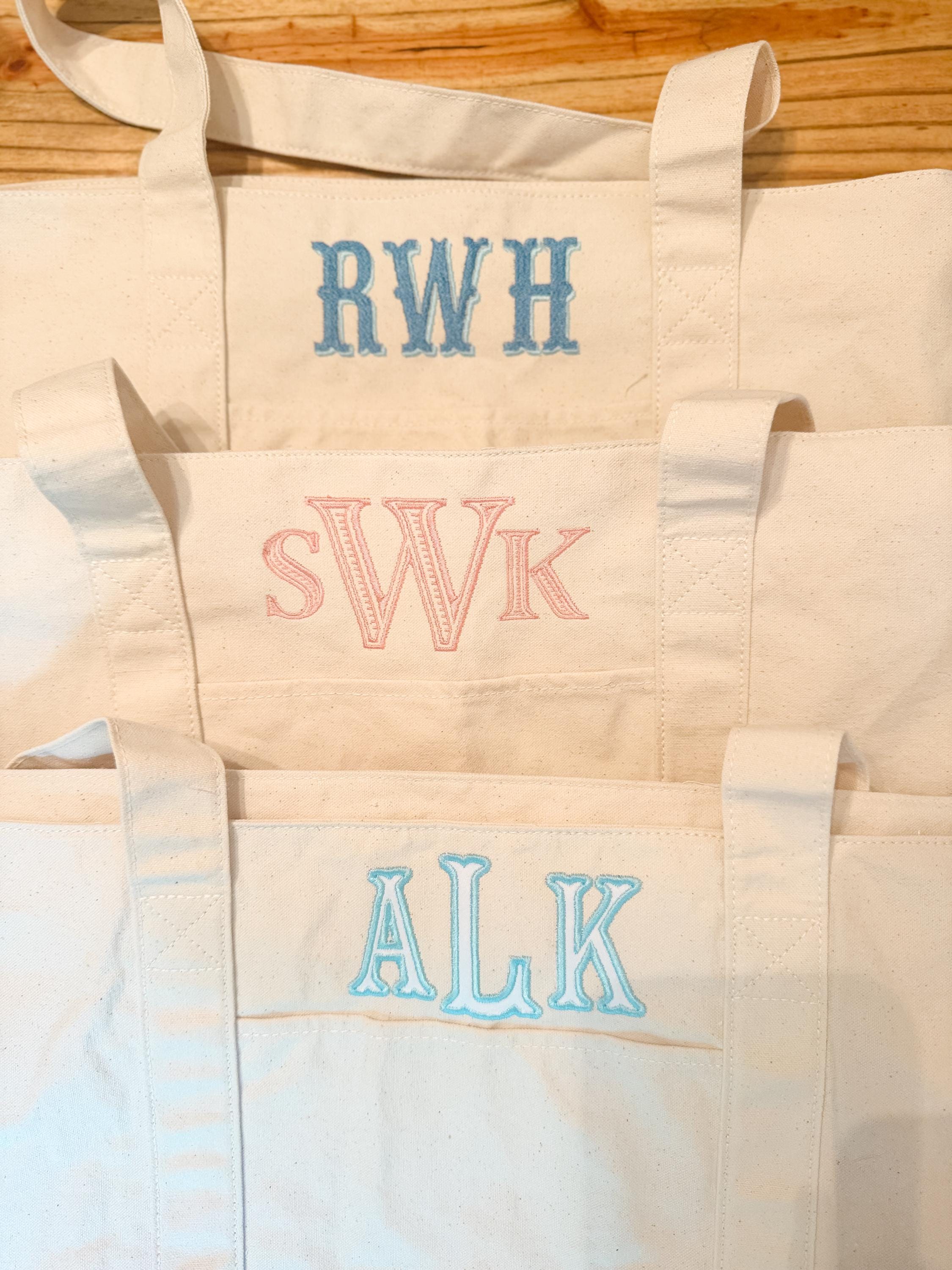 Custom Appliqué or Monogrammed Boat Tote Bag