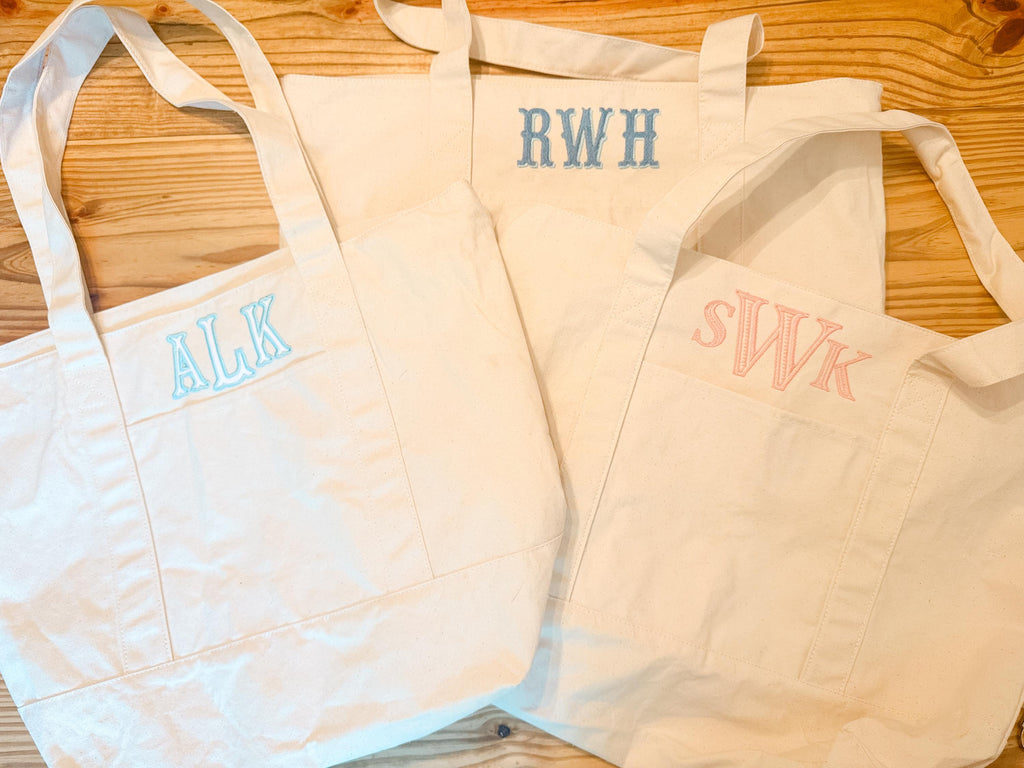 Custom Appliqué or Monogrammed Boat Tote Bag