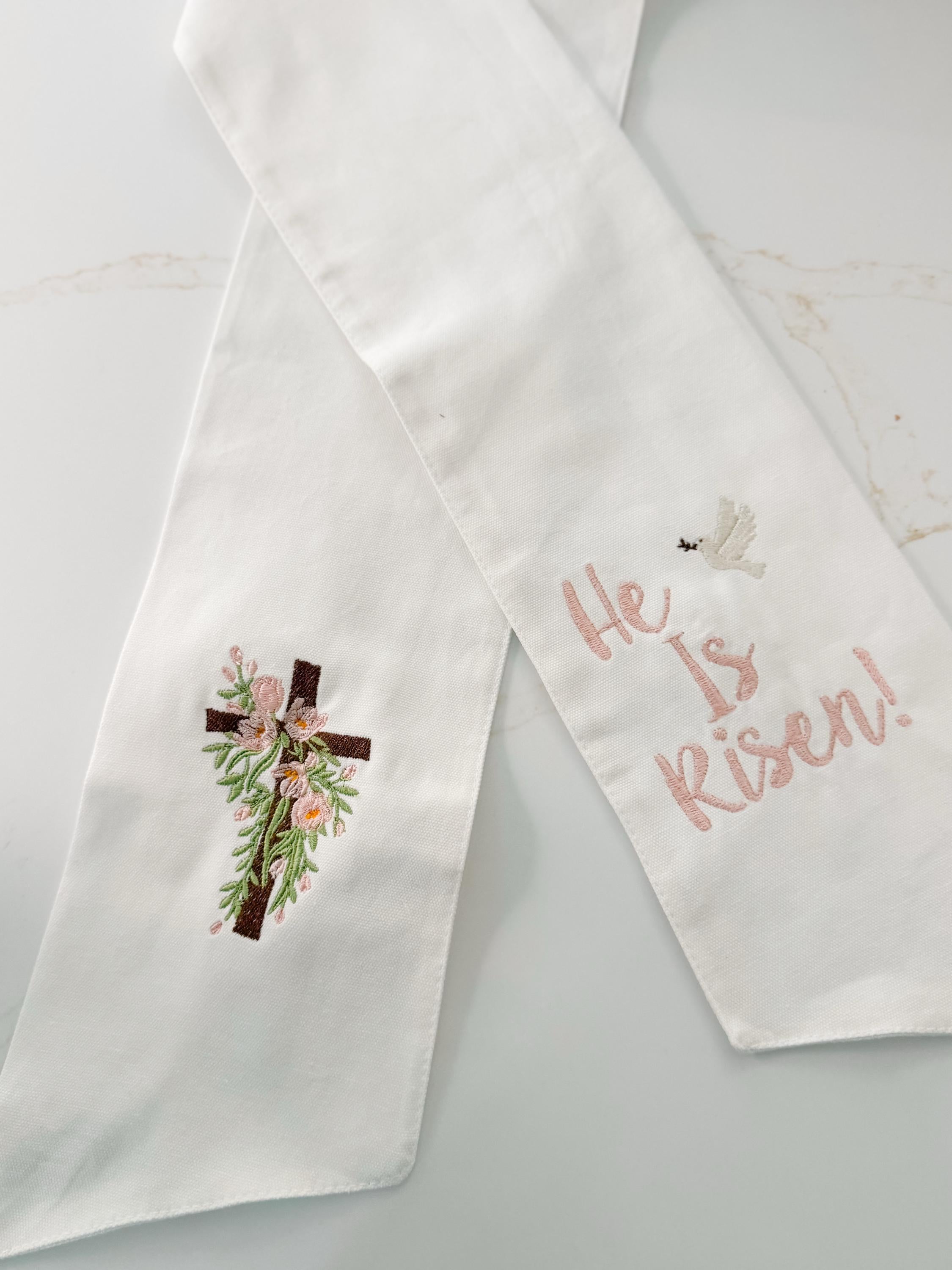 Custom Embroidered Wreath Sash
