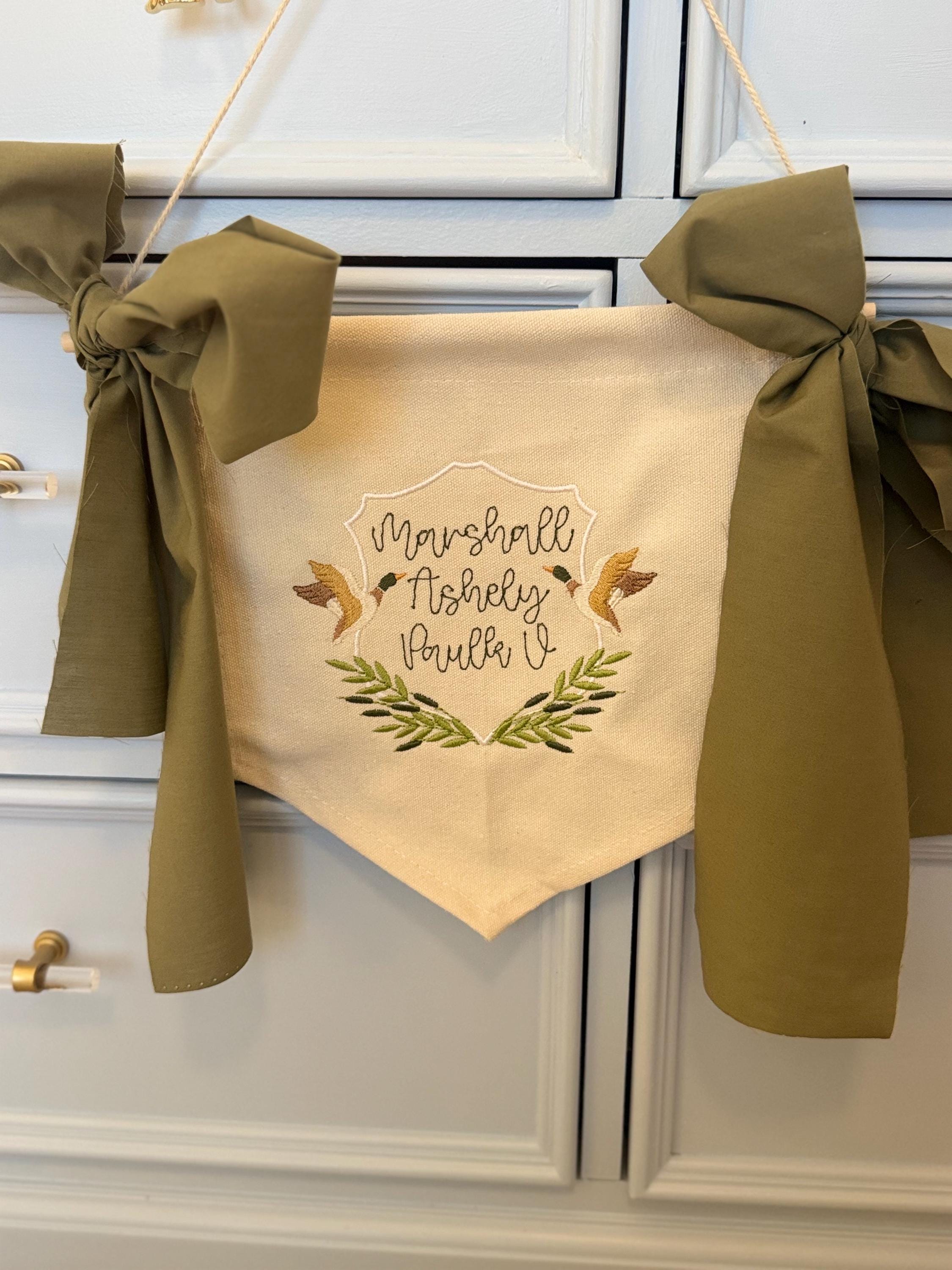Custom Monogram Baby Crest Sign
