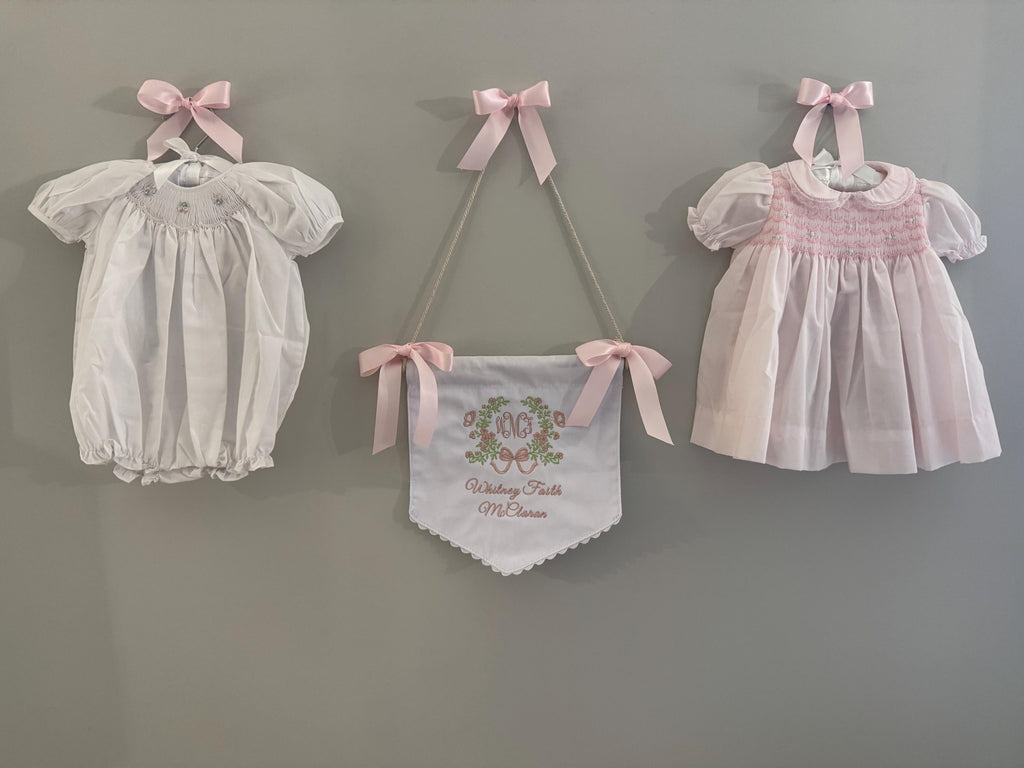 Custom Monogram Baby Crest Sign