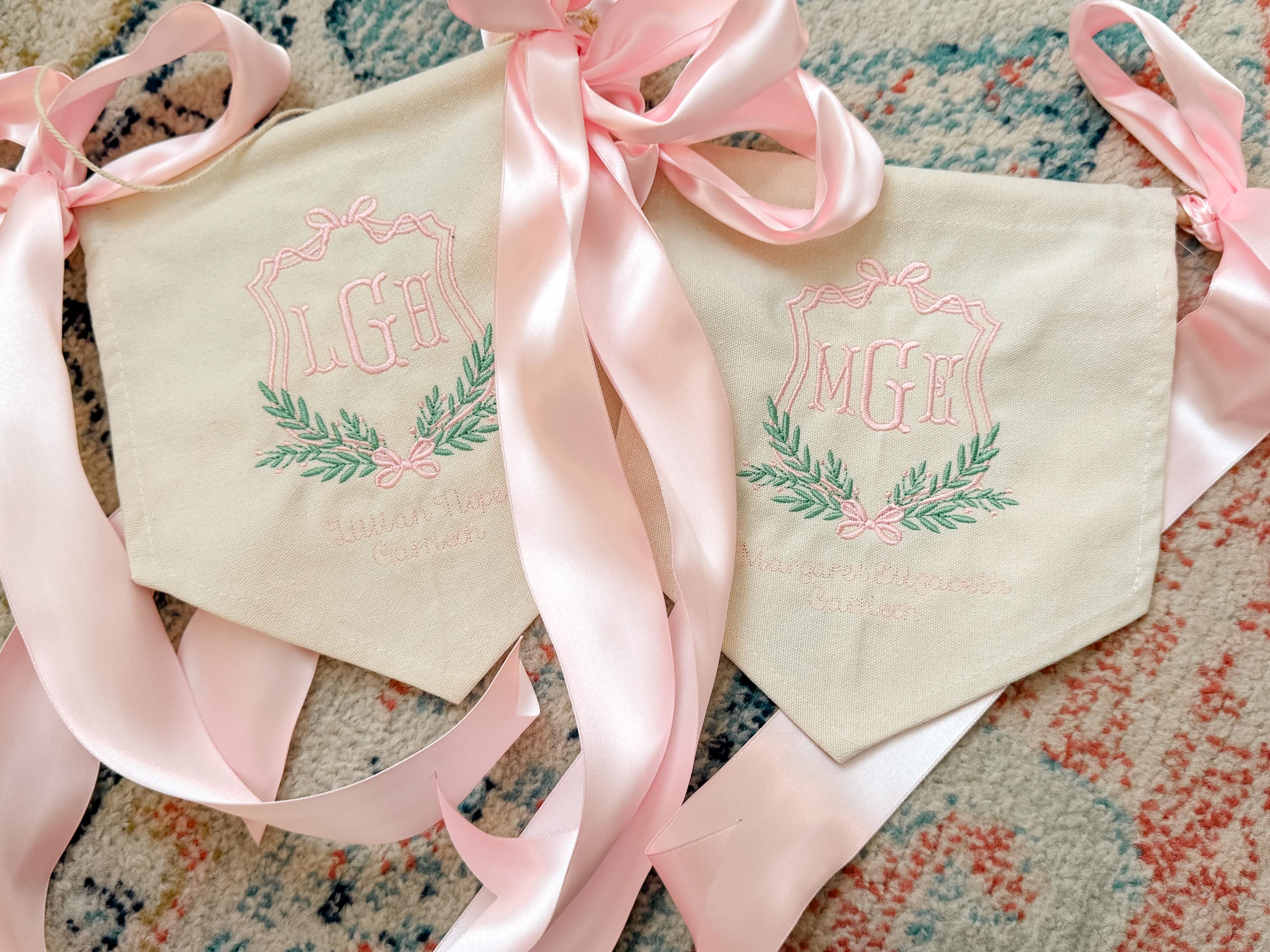 Custom Monogram Baby Crest Sign