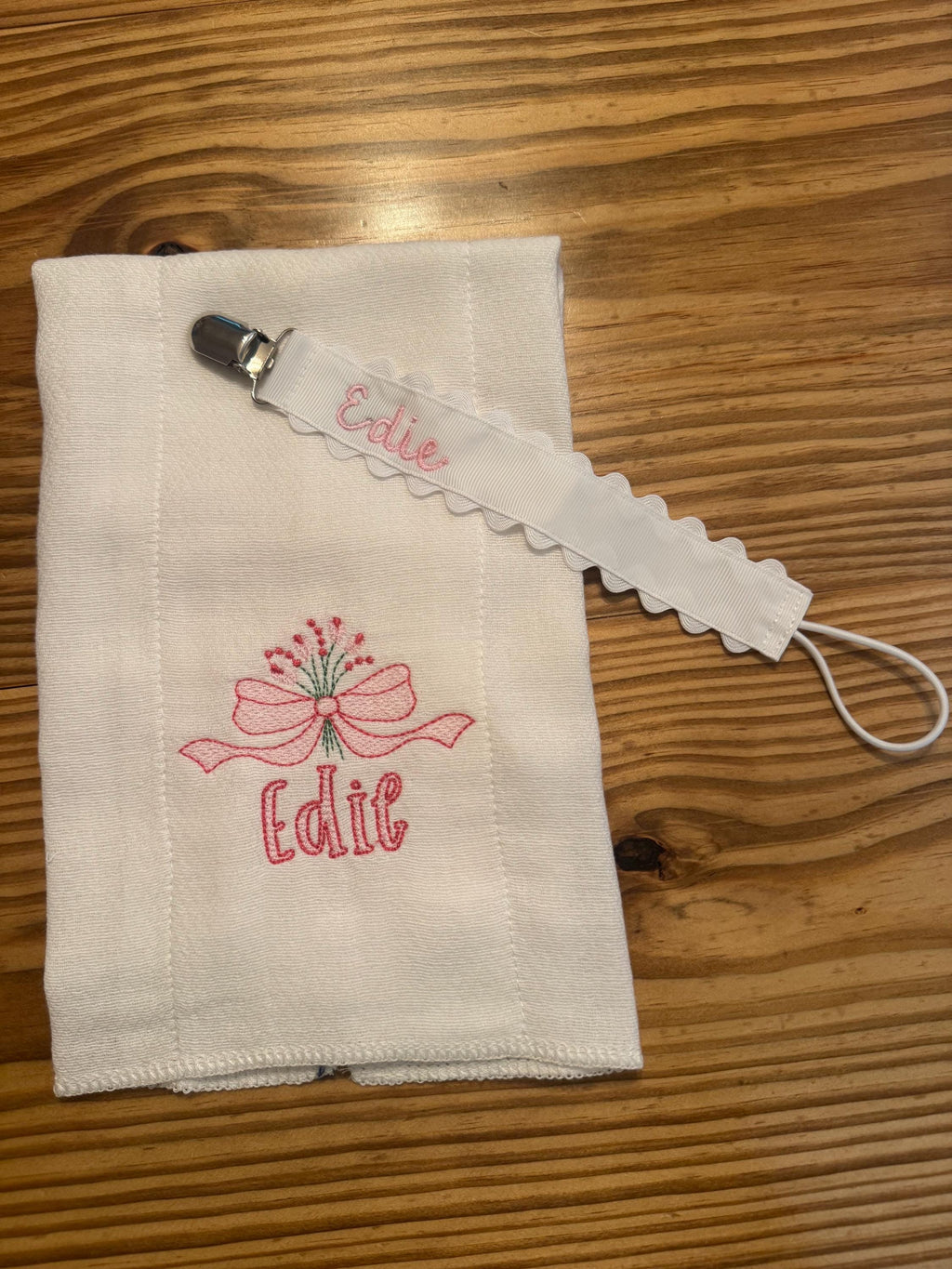 Custom Embroidered Burp Cloths