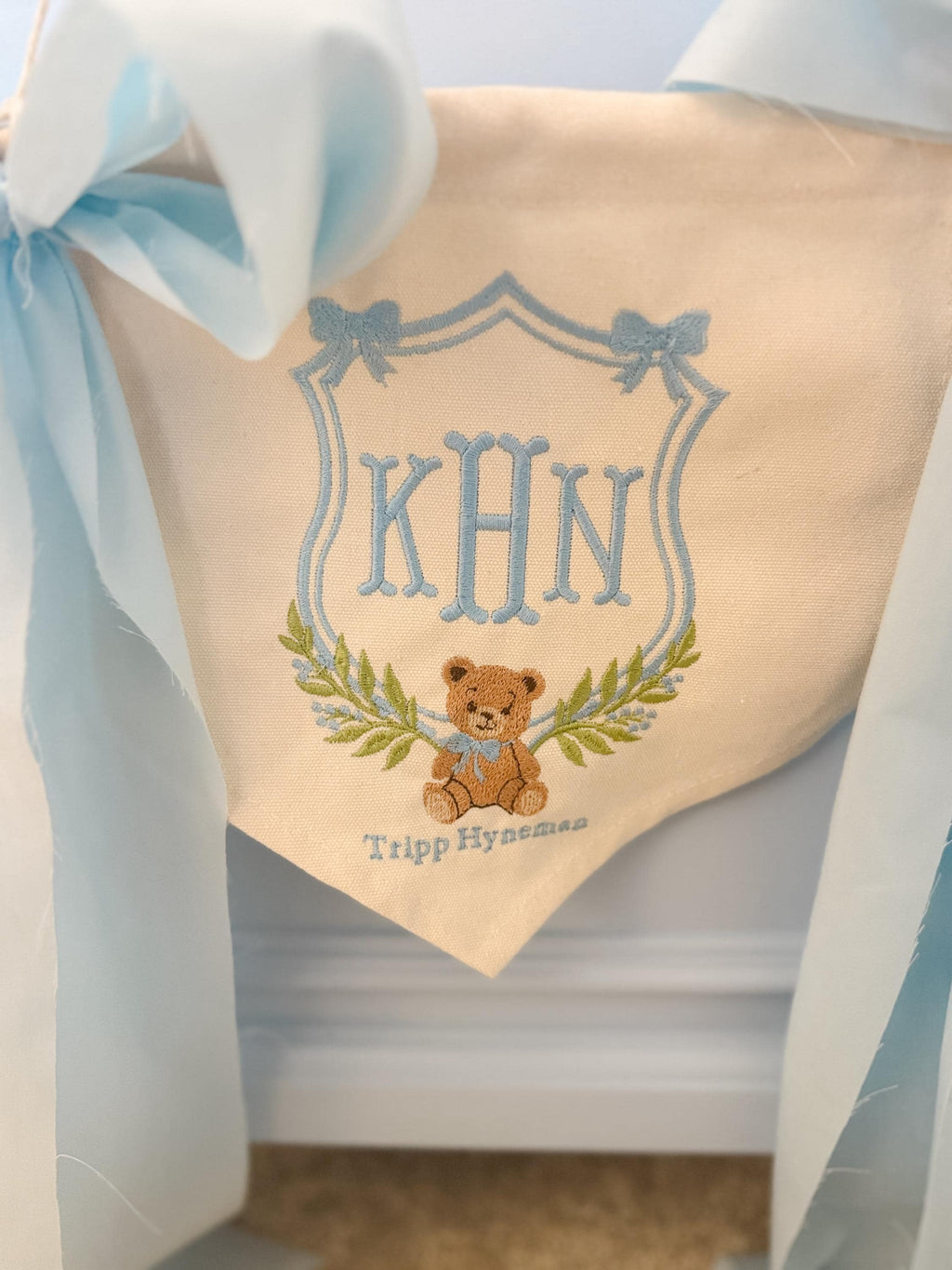 Custom Monogram Baby Crest Sign